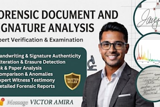 do forensic handwriting and signature analysis with a detailed forensic report