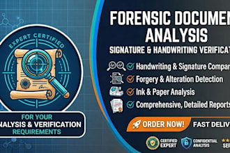 do forensic handwriting and signature analysis with a detailed forensic report