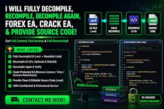 fully decompile ea, recompile, decompile, forex ea, crack ea, source code