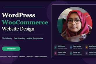 design a professional woocommerce website with wordpress and SEO ready structure