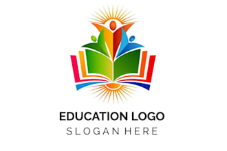 education logo for school, college, academy and university