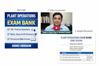 create industry standard exam banks for plant operations