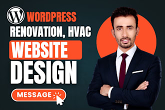design professional wordpress renovation, remodeling , hvac website