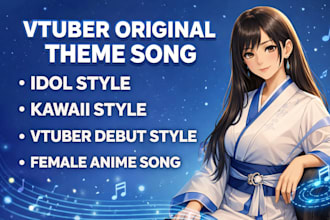 create vtuber original song, debut song or kawali idol anime song
