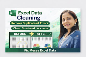 clean format and organize messy excel or CSV data