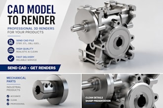 create realistic industrial renders from your cad model