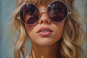 create real hand made oil painting portrait on canvas