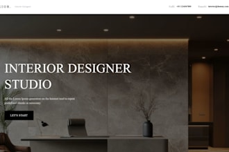 create a luxury interior designer website