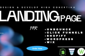 design high converting unbounce landing page, sales funnel, lead generation page