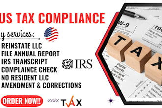 file irs form 5471, 5472, 1120 for foreign owned llc and US tax compliance