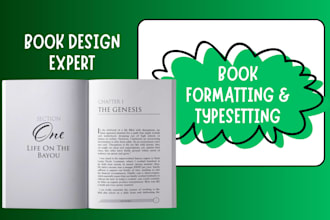 be your typesetter formatter for ebook, paperback, hardcover, kdp, ingramspark