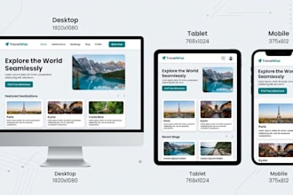 design responsive website UI UX layouts