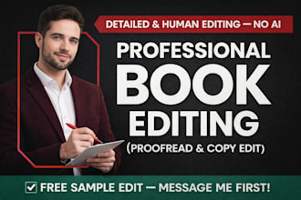proofread and edit your book manuscript with detailed tracked changes, copy edit