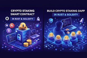 develop secure crypto staking smart contract and defi dapp