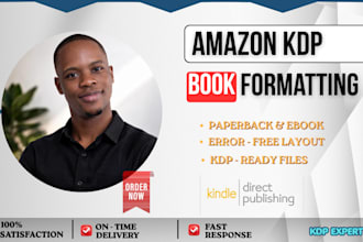 format your book for amazon KDP ebook and paperback print ready