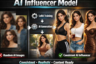 create realistic ai influencer model for instagram and social media content