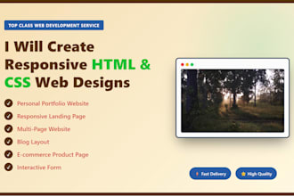 create responsive website in HTML CSS