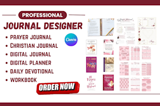 prayer journal christian journal digital journal daily planner yearly design