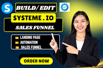 build systeme io, systeme io, sales funnel syseme io , website expert