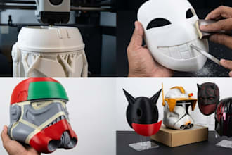 3d print and paint cosplay mask, helmet, armor and stl model with pro finishing
