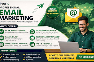 send bulk email, email campaign, email blast, cold email