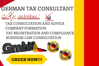 be your german tax advisor, consultant for any company formation