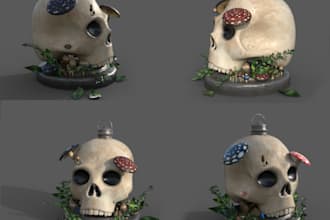create realistic or horror 3d props for games