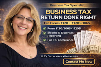 prepare form 1120, form 1120s form 1065, business tax return, llc tax return