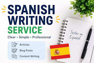 write clear and simple texts in spanish