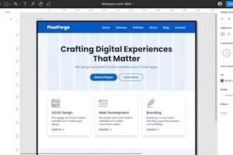 create modern website UI UX design in figma or xd