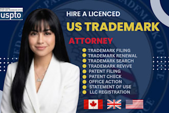 be your US attorney for trademark and patent applications