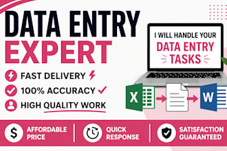 fast and accurate data entry and virtual assistant services