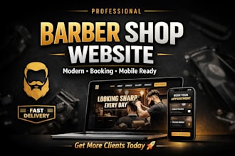 build barbershop website, hair salon website, barber shop website, salon website