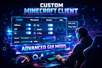 build advanced minecraft client with gui mods  features