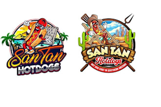 design high quality hot dog logo with my own creative thinking