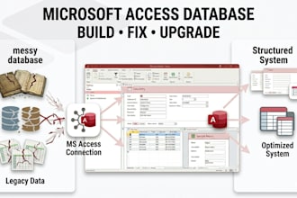 build or upgrade microsoft access database and fix errors