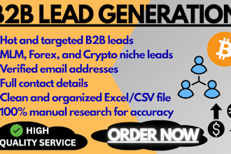 provide hot b2b leads MLM forex leads quality crypto leads