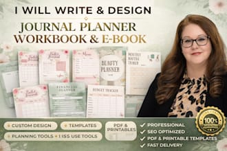 design your professional,ebook,workbook and canva template