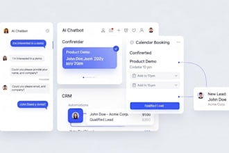 create ai website design with ai chatbot integration and business automation