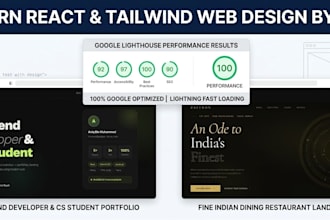 build a professional react portfolio or restaurant site