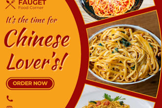 design a professional restraurant and food menu for your business