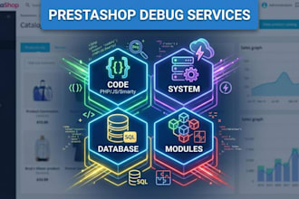 debug and fix any prestashop issues, code, database, and modules