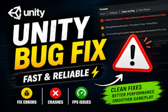 bugs, errors, and crashes in your unity game