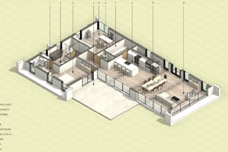 create 3d floor plans axonometric views