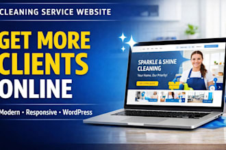 design a professional cleaning service website on wordpress that gets clients