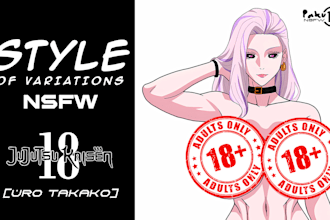 diseño personaje y arte nsfw de uro takako de alta calidad