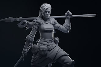 sculpt 3d articulated model dnd action figure statue 3d figurine bjd toy design