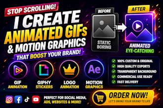 create logo animation GIF motion graphics design