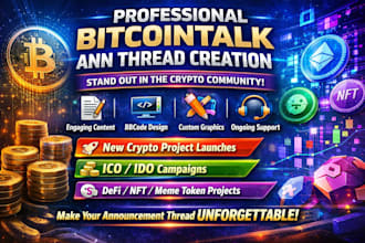 create professional bitcointalk ann thread with bbcode design