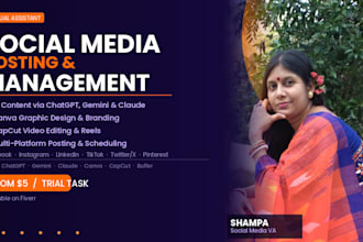 be your virtual assistant for social media posting and content creation